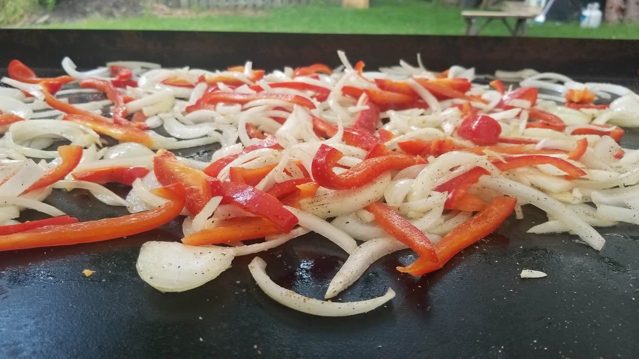 GRILLED PEPPERS AND ONIONS